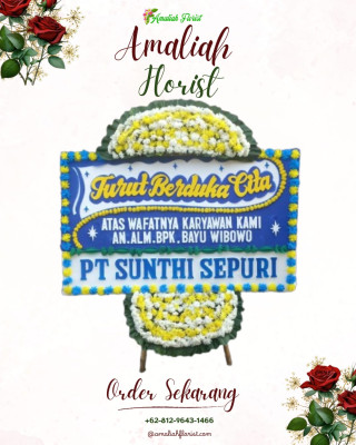 Papan Bunga Duka di Sudajayagirang